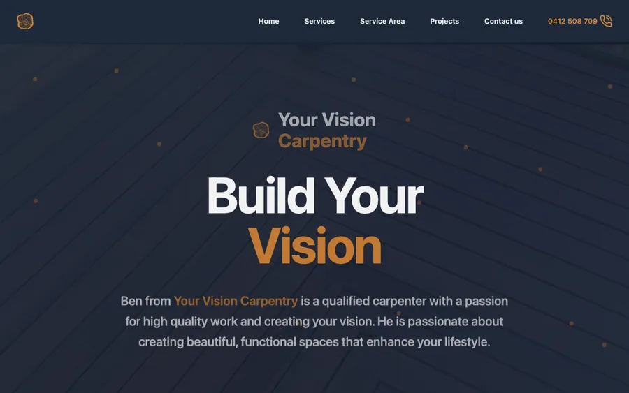 Your Vision Carpentry website